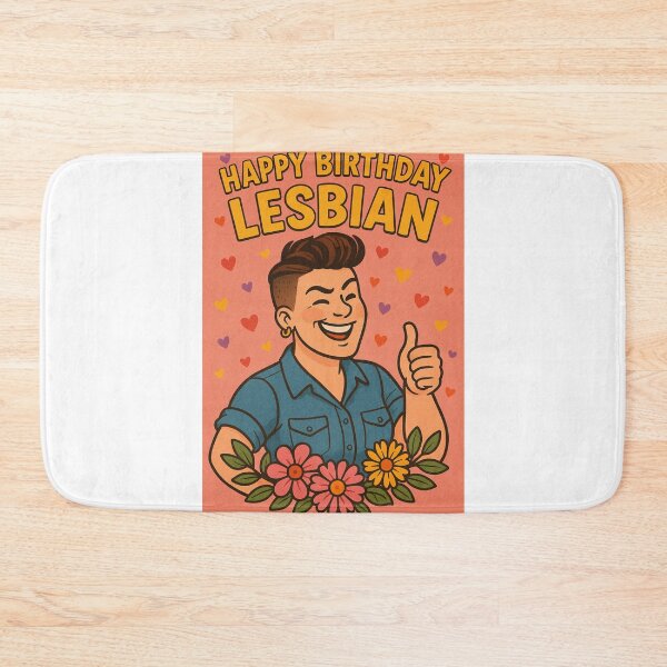 Item preview, Happy Birthday Lesbian – Butch Joy and Sapphic Flowers designed and sold by Aryabek.