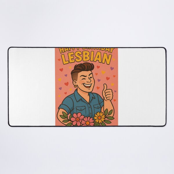 Item preview, Happy Birthday Lesbian – Butch Joy and Sapphic Flowers designed and sold by Aryabek.
