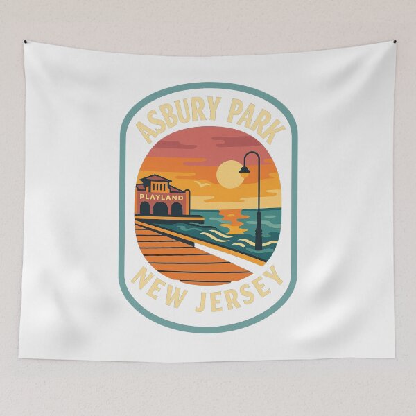 Item preview, Asbury Park New Jersey – Sunset at Playland Boardwalk designed and sold by Aryabek.