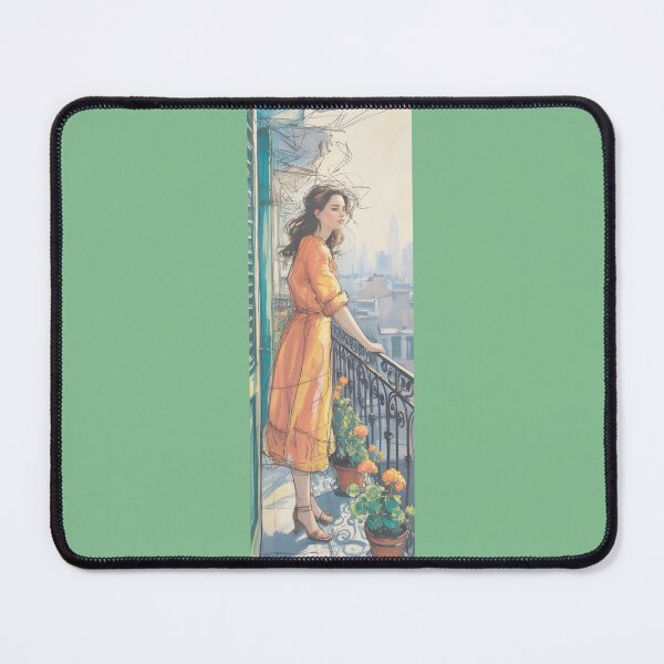 Item preview, Orange Dress Woman City View By Merch, Limited Edition designed and sold by KILEYMARGSHOP.