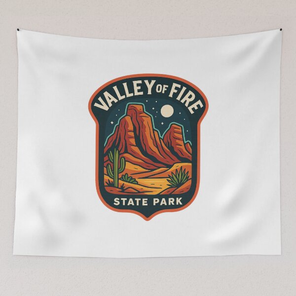 Item preview, Valley of Fire State Park – Nevada Desert Under Moonlight designed and sold by Aryabek.