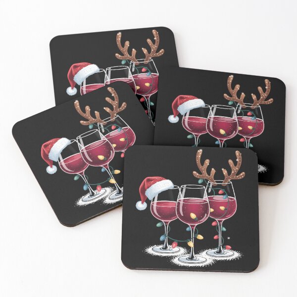 Item preview, Wine Christmas Santa Xmas Reindeer designed and sold by CookWorldLaughs.