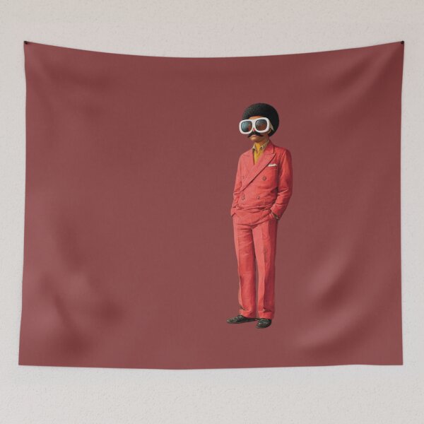 Item preview, Retro Cool Guy in Red Suit – Funky 70s Style Art designed and sold by casualnature.