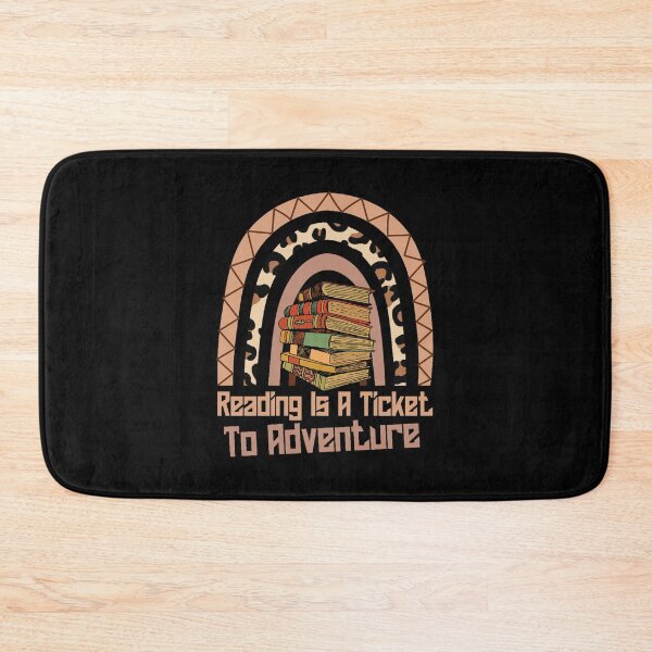 Item preview, Reading Is A Ticket To Adventure Funny Book Lovers Leopard Rainbow  Oversized designed and sold by Daydreamsds.