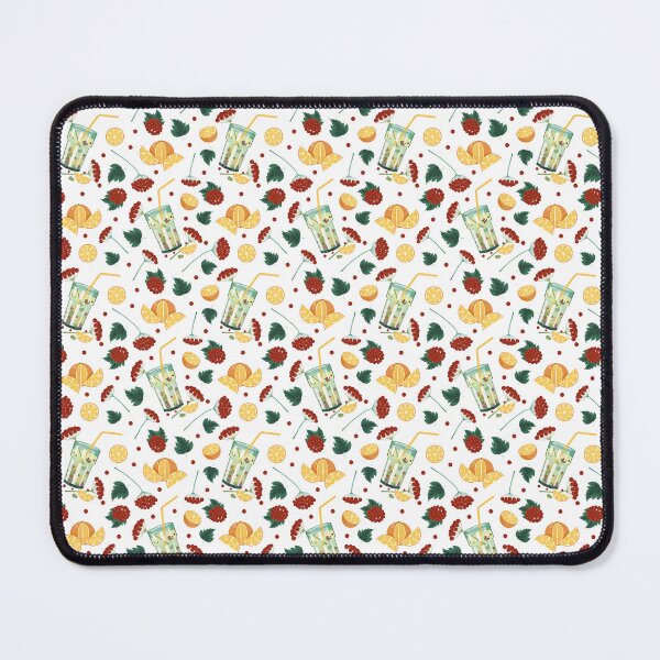 Item preview, Fall-Inspired Seamless Pattern with Viburnum Berries, Orange Slices, and Hot Tea with Rosehip, Anise, and Mint designed and sold by KosaUA.
