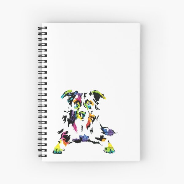 Mac I the Border Collie *dark Spiral Notebook