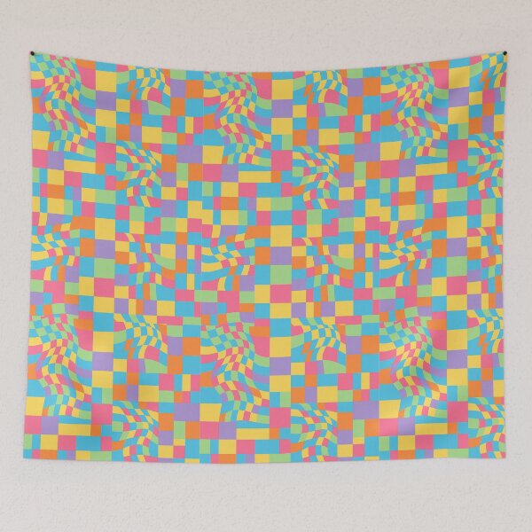 Item preview, Retro Wavy Checkered Blocks designed and sold by weirdfishes123.
