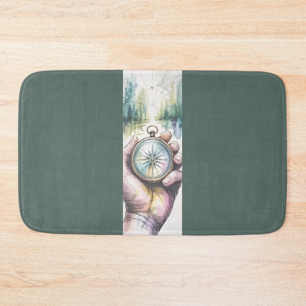 Item preview, Watercolor Compass Find Your Way Adventure By Merch, Limited Edition designed and sold by KILEYMARGSHOP.