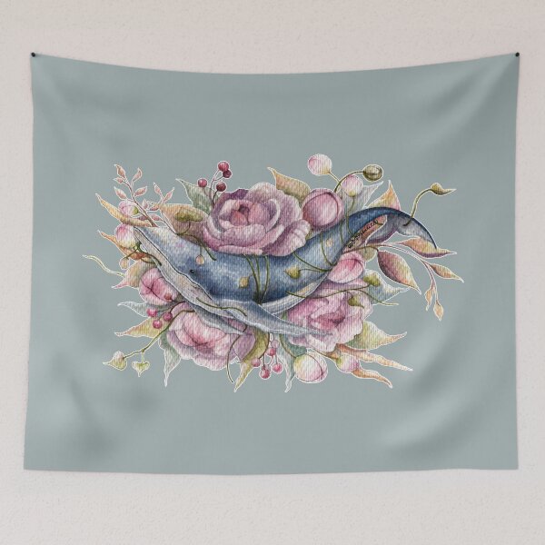 Item preview, WHALE and PEONIES designed and sold by Aillen Joyce Abelita.