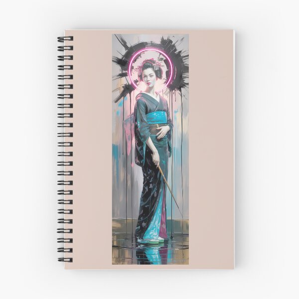 Item preview, Neon Geisha Modern Japanese Art Portrait By Merch, Limited Edition designed and sold by KILEYMARGSHOP.