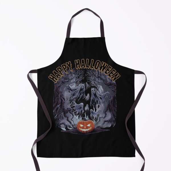 Item preview, Happy Halloween – Haunted Ghosts and Jack‑O’-Lantern in Spooky Forest designed and sold by Ambient Mind Design.
