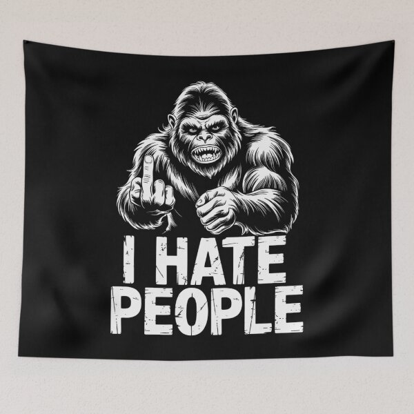 Item preview, Bigfoot Funny Sasquatch Anti social designed and sold by CookWorldLaughs.