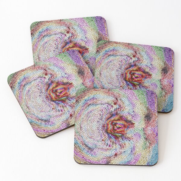 Item preview, Vibrant Radial Stained Glass Mosaic designed and sold by Hen-C-Art.