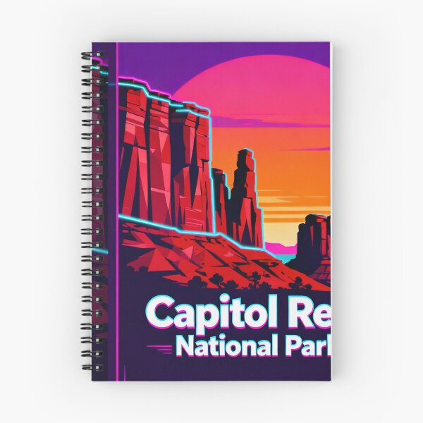 Item preview, Capitol Reef National Park Synthwave Sunset Poster designed and sold by TrendSh0p.