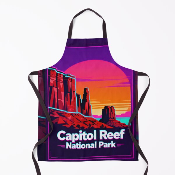 Item preview, Capitol Reef National Park Synthwave Sunset Poster designed and sold by TrendSh0p.