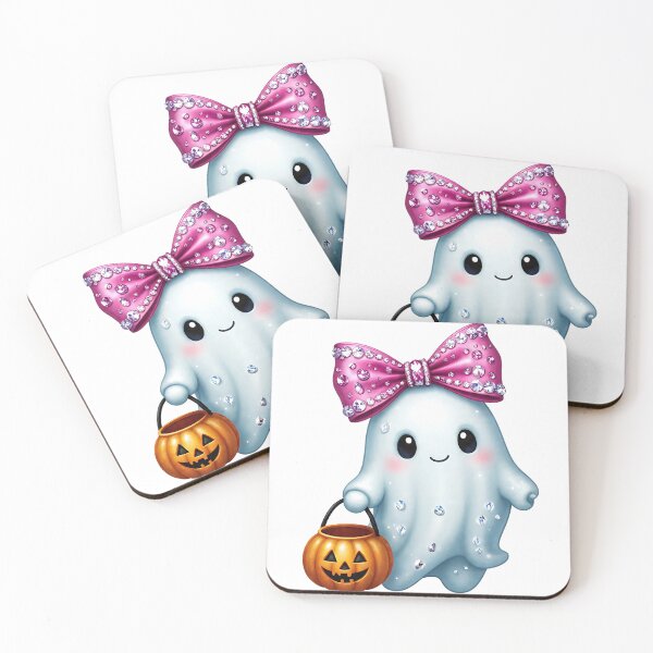 Item preview, Cute Halloween Ghost | Spooky Kawaii Ghost, Pink bow,  T-Shirt designed and sold by davincidigitalusa.