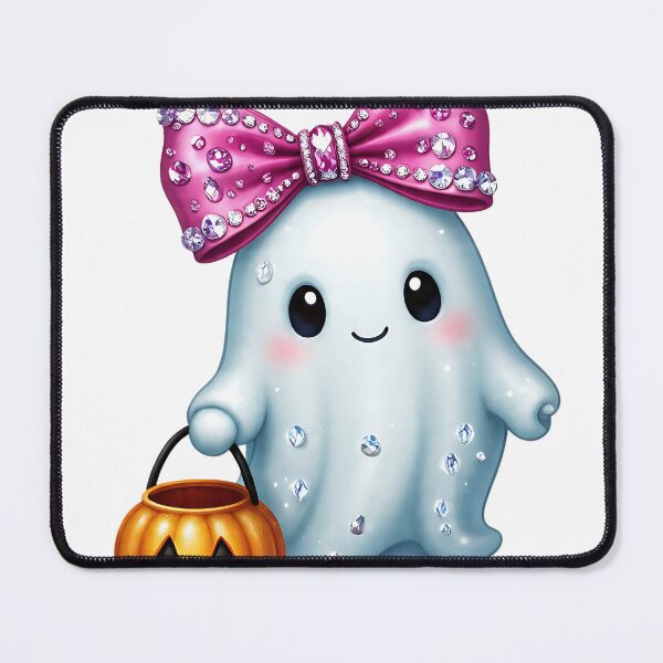 Item preview, Cute Halloween Ghost | Spooky Kawaii Ghost, Pink bow, T-Shirt designed and sold by davincidigitalusa.