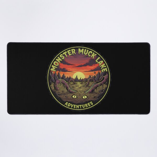 Item preview, Monster Muck Lake Adventures – Retro Cryptid Horror Camping Design designed and sold by Imaginationbeyond.