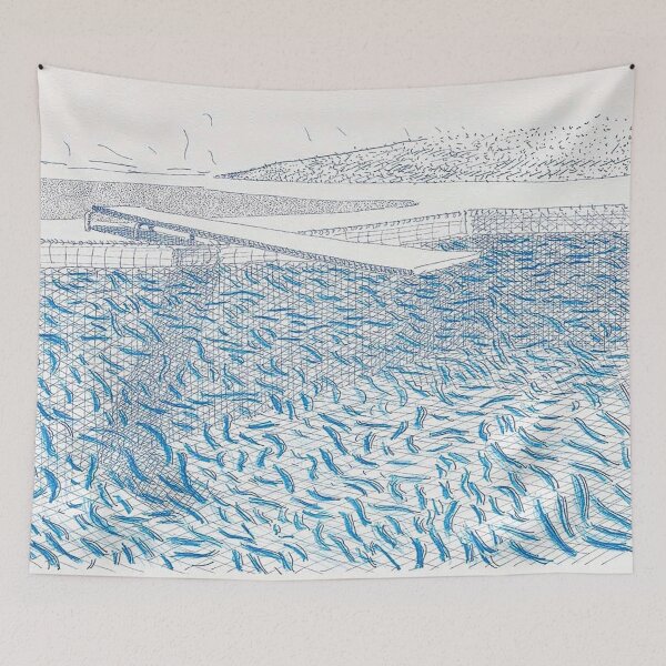Item preview, Lithograph Water Made Of Lines And Crayon (Pool II-B) by David Hockney designed and sold by FEUVSD.