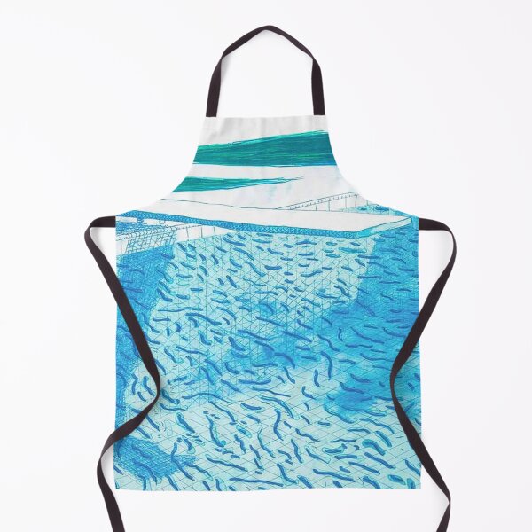 Item preview, Lithograph Of Water Made Of Thick And Thin Lines And Two Light Blue Washes by David Hockney designed and sold by FEUVSD.
