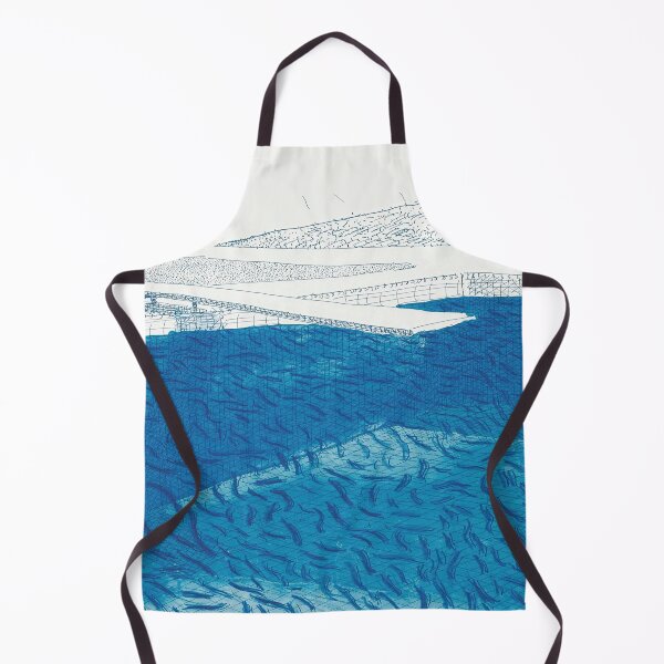 Item preview, Lithograph Of Water Made Of Lines, Crayon And Two Blue Washes Without Green Wash by David Hockney designed and sold by FEUVSD.