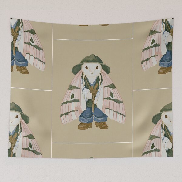 Item preview, Whimsical Cottagecore Moth designed and sold by bapupa.