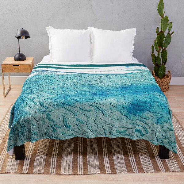 Item preview, Lithograph Of Water Made Of Lines With Two Light Blue Washes by David Hockney designed and sold by FEUVSD.