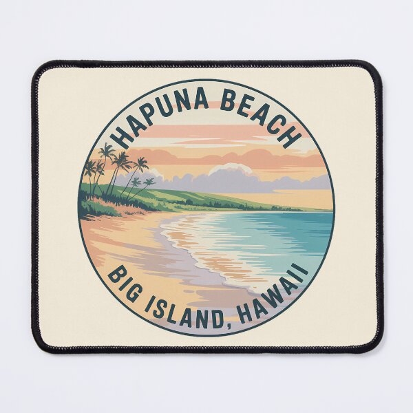Item preview, Hapuna Beach Hawaii Retro Circle Sticker designed and sold by Horizon Tales.