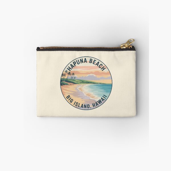 Item preview, Hapuna Beach Hawaii Retro Circle Sticker designed and sold by Horizon Tales.