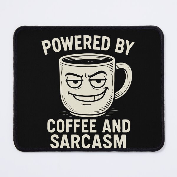 Item preview, Powered by Coffee and Sarcasm Funny Coffee Lover designed and sold by LuminOrb.