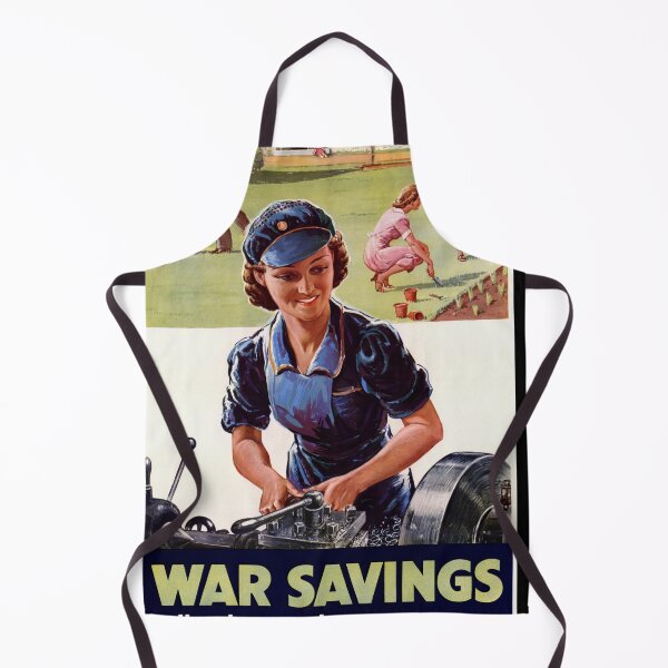 Item preview, World War II UK Propaganda Poster | Invest in War Savings for a Prosperous Future | Women in Workforce & Domestic Bliss designed and sold by artofuniverse.