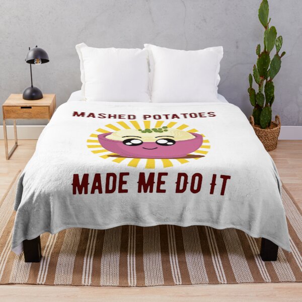 Item preview, Mashed Potatoes Made Me Do It  Funny Thanksgiving Food Pun Design designed and sold by luckyhue.