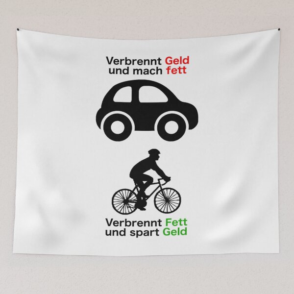 Item preview, Bicyclist - Driving Burns Money And Gets Fat - Biking Burns Fat And Saves Money designed and sold by MelanieCarol.