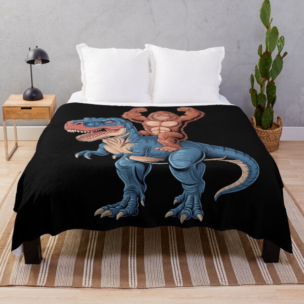 Item preview, Bigfoot Riding Dinosaur T Rex Funny Sasquatch Lovers designed and sold by DoorwayThreads.