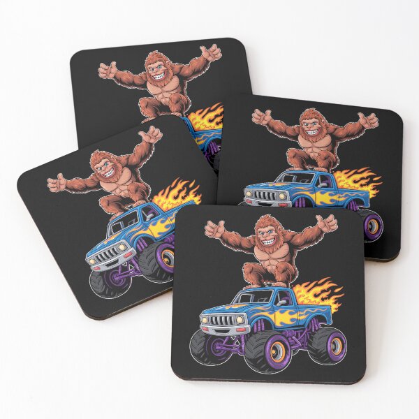 Item preview, Bigfoot Riding Monster Truck Funny Sasquatch designed and sold by DoorwayThreads.