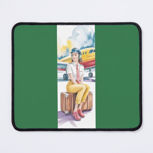 Item preview, Vintage Flight Attendant Waiting For Departure By Merch, Limited Edition designed and sold by MichaelbmOver.