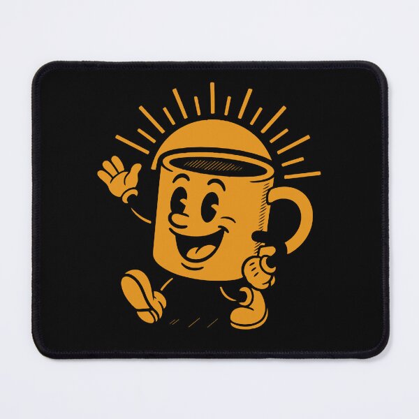 Item preview, Funny Retro Coffee Lover mascot Design designed and sold by LuminOrb.
