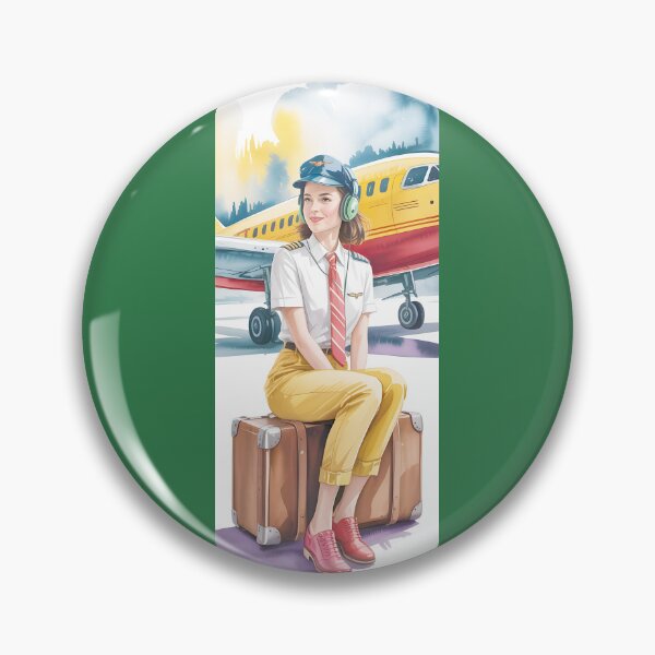 Item preview, Vintage Flight Attendant Waiting For Departure By Merch, Limited Edition designed and sold by MichaelbmOver.