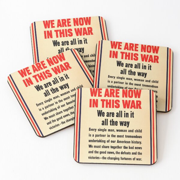 Item preview, Vintage WWII Propaganda Poster | USA 1941 | Patriotic War Effort Art | Pearl Harbor Unity | Roosevelt Speech Print designed and sold by artofuniverse.