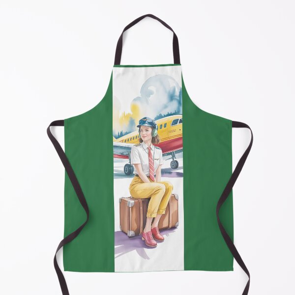 Item preview, Vintage Flight Attendant Waiting For Departure By Merch, Limited Edition designed and sold by MichaelbmOver.