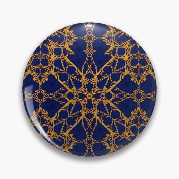 Item preview, Indigo Gold Girih Interlace 3 designed and sold by Tom-Johnson.