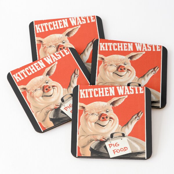 Item preview, WWII British Propaganda Poster | Vintage Recycling Art | Pig Food Poster | Kitchen Waste Conservation & Resource Efficiency designed and sold by artofuniverse.
