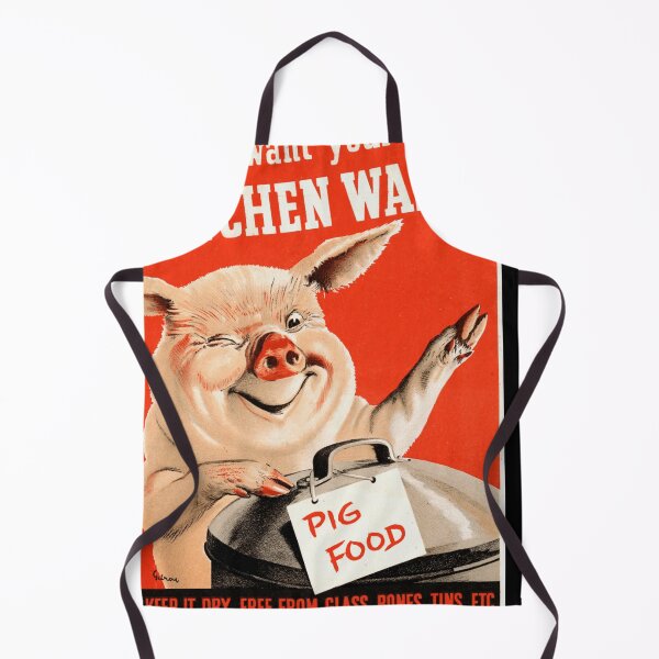 Item preview, WWII British Propaganda Poster | Vintage Recycling Art | Pig Food Poster | Kitchen Waste Conservation & Resource Efficiency designed and sold by artofuniverse.