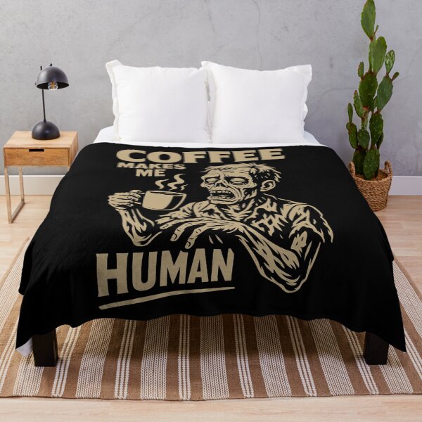 Item preview, Coffee Makes Me Human Funny Coffee Zombie Design designed and sold by LuminOrb.