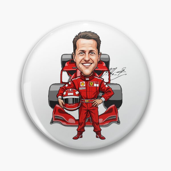 Item preview, Funny caricature of Michael Schumacher with a racing car designed and sold by vectorlove.