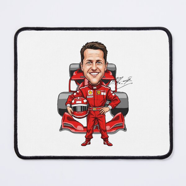 Item preview, Funny caricature of Michael Schumacher with a racing car designed and sold by vectorlove.