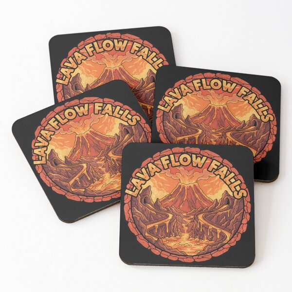 Item preview, Lava Flow Falls – Retro Volcano Adventure Theme Park Design designed and sold by Imaginationbeyond.