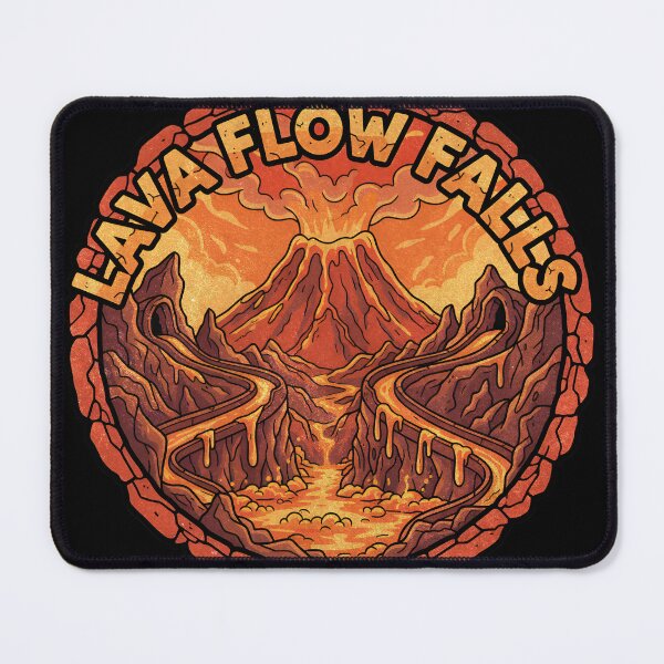 Item preview, Lava Flow Falls – Retro Volcano Adventure Theme Park Design designed and sold by Imaginationbeyond.