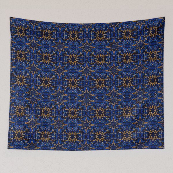Item preview, Indigo Gold Girih Interlace 5 designed and sold by Tom-Johnson.