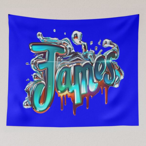 Item preview, James 3D Graffiti Style Name Art designed and sold by AlexLineArt.